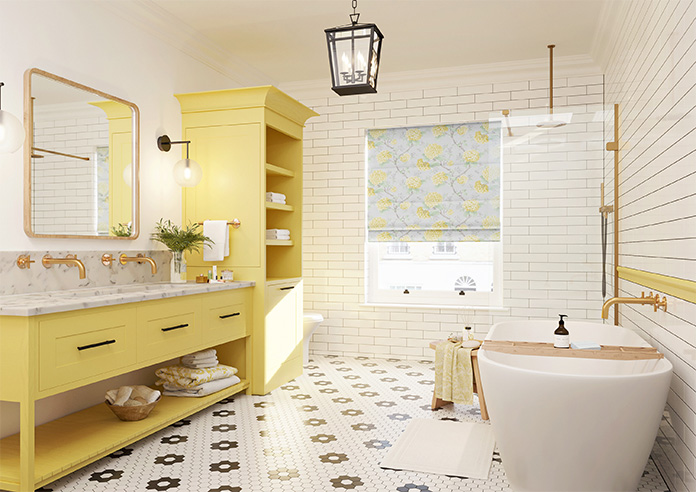 Bouquet Velvet, Primrose - Motorised Roman Blind - Image 6